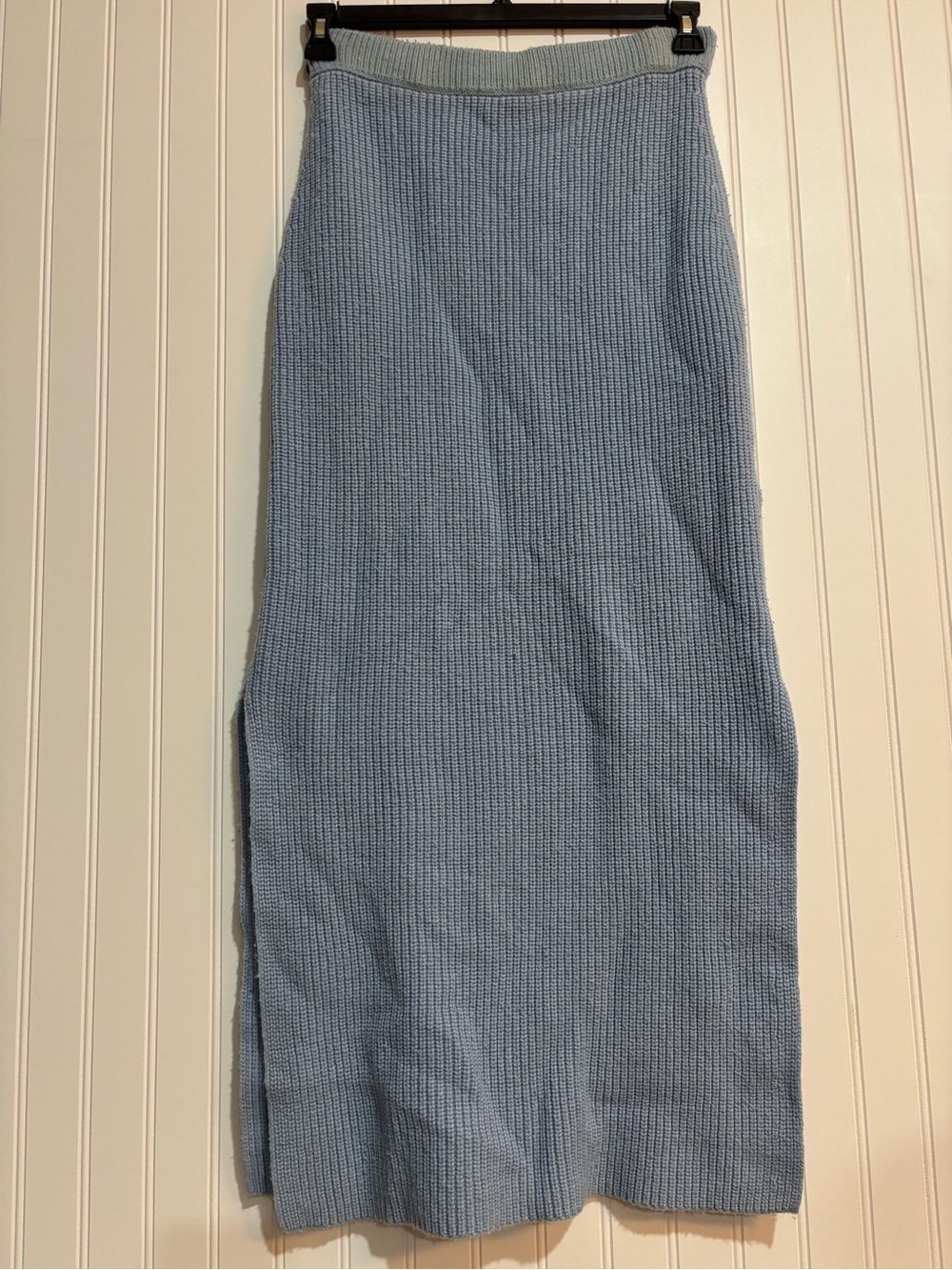Ribbed Maxi Skirt in Light Blue - Picture 4 of 6